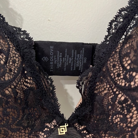 Lace Contour Plunge Bra 36D - Picture 3 of 4